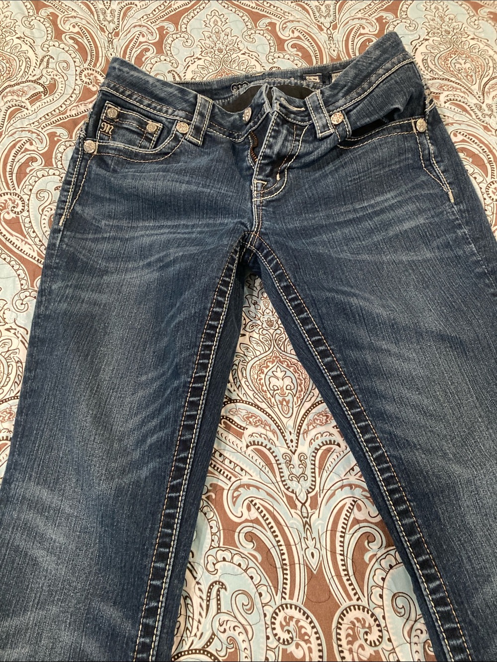 Miss Me Women's Boot cut Jeans in Dark Blue Wash